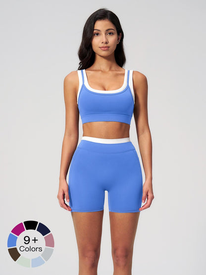 Women's Two-Piece Colorblock Yoga Set, Activewear Set - image 12