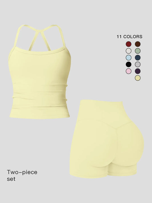 Women's Quick-Dry Yoga Set, Tight-Fitting Fleece Lined Activewear - image 2