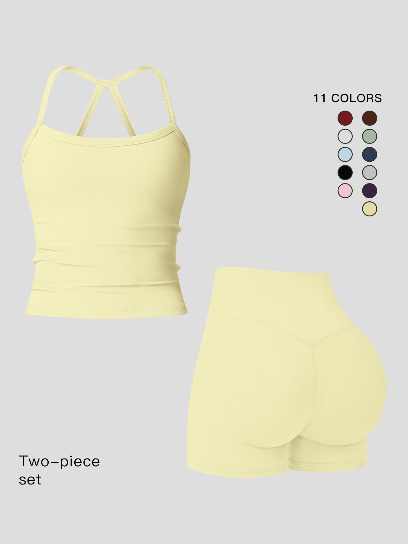 Women's Quick-Dry Yoga Set, Tight-Fitting Fleece Lined Activewear - image 20