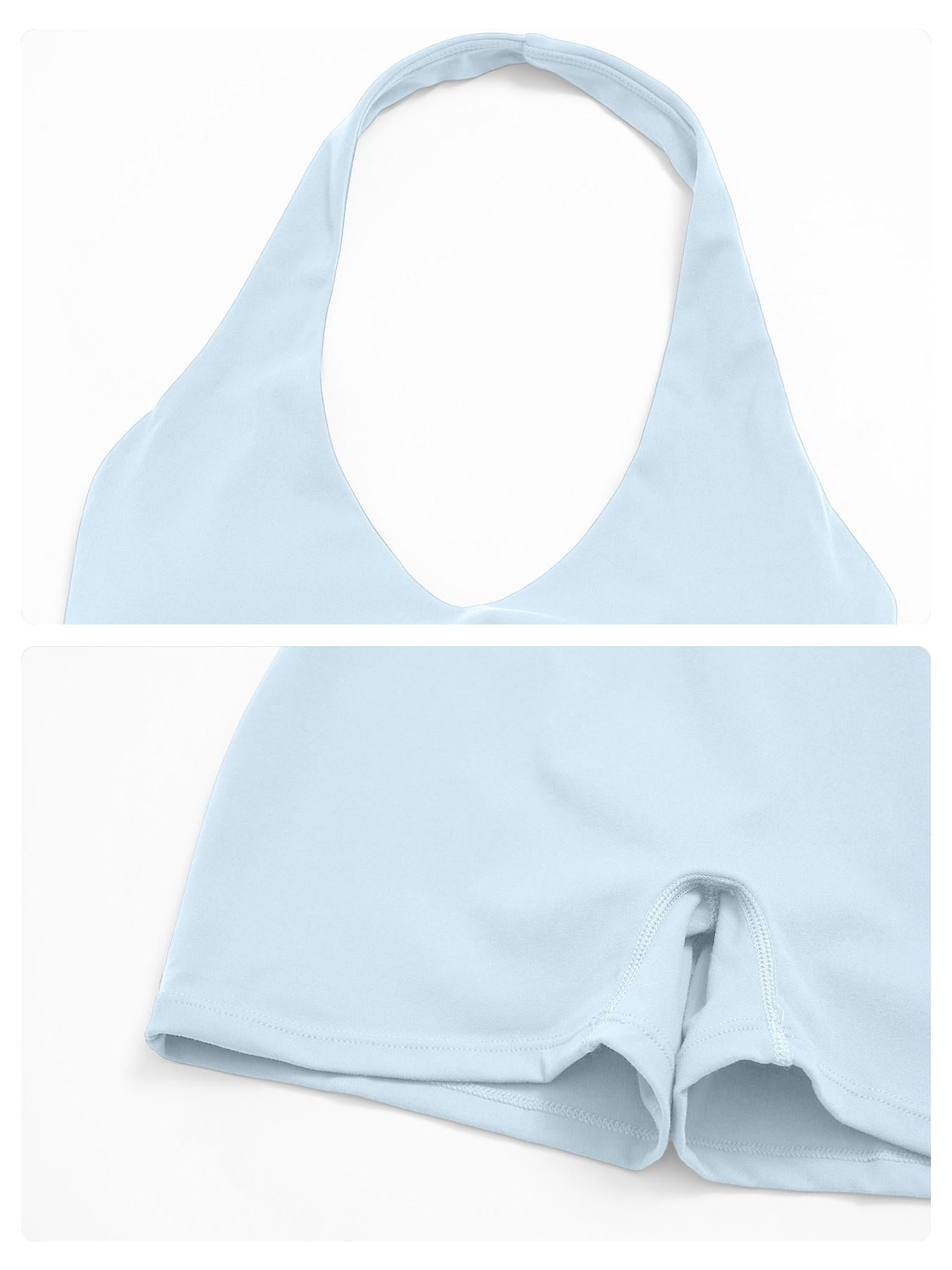 Women's V-Neck Backless Halter Neck One-Piece Gym Wear, Slim Fit Romper - image 17