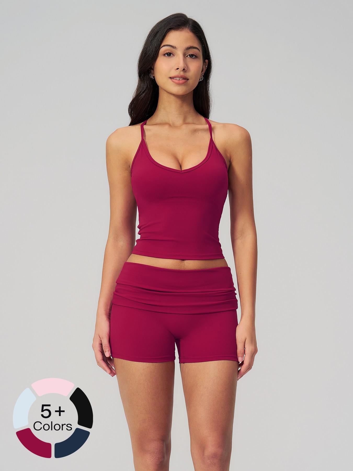 Cross-Border Fuzzy Yoga Set, Halter Backless High-End Fitness Running Sports Yoga Wear - image 19