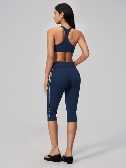 Women's Yoga Set, Fleece Quick-Dry Sports High-Waist Waist-Tucking Yoga Pants - image 12
