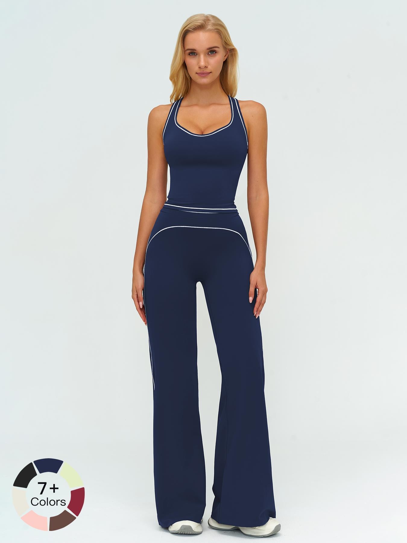 Women's Yoga Set with Dual Shoulder Straps, High-End Feel Sportswear - image 21