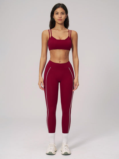 Women's Bare-Look Yoga Set, Contrast Stitching - image 14