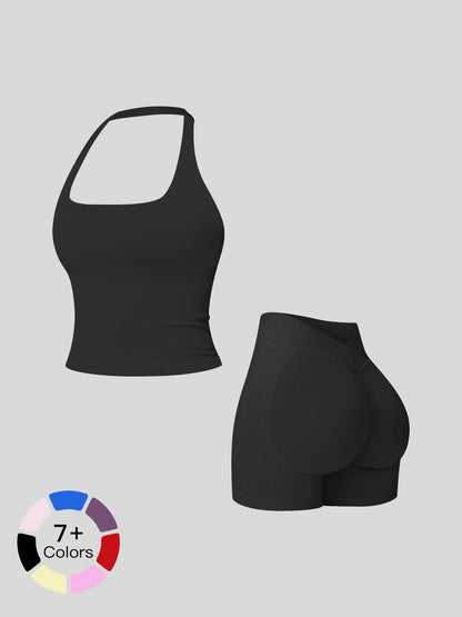 Seamless Yoga Set for Women, Tight Running Quick-Dry Sports Tank Top - image 21