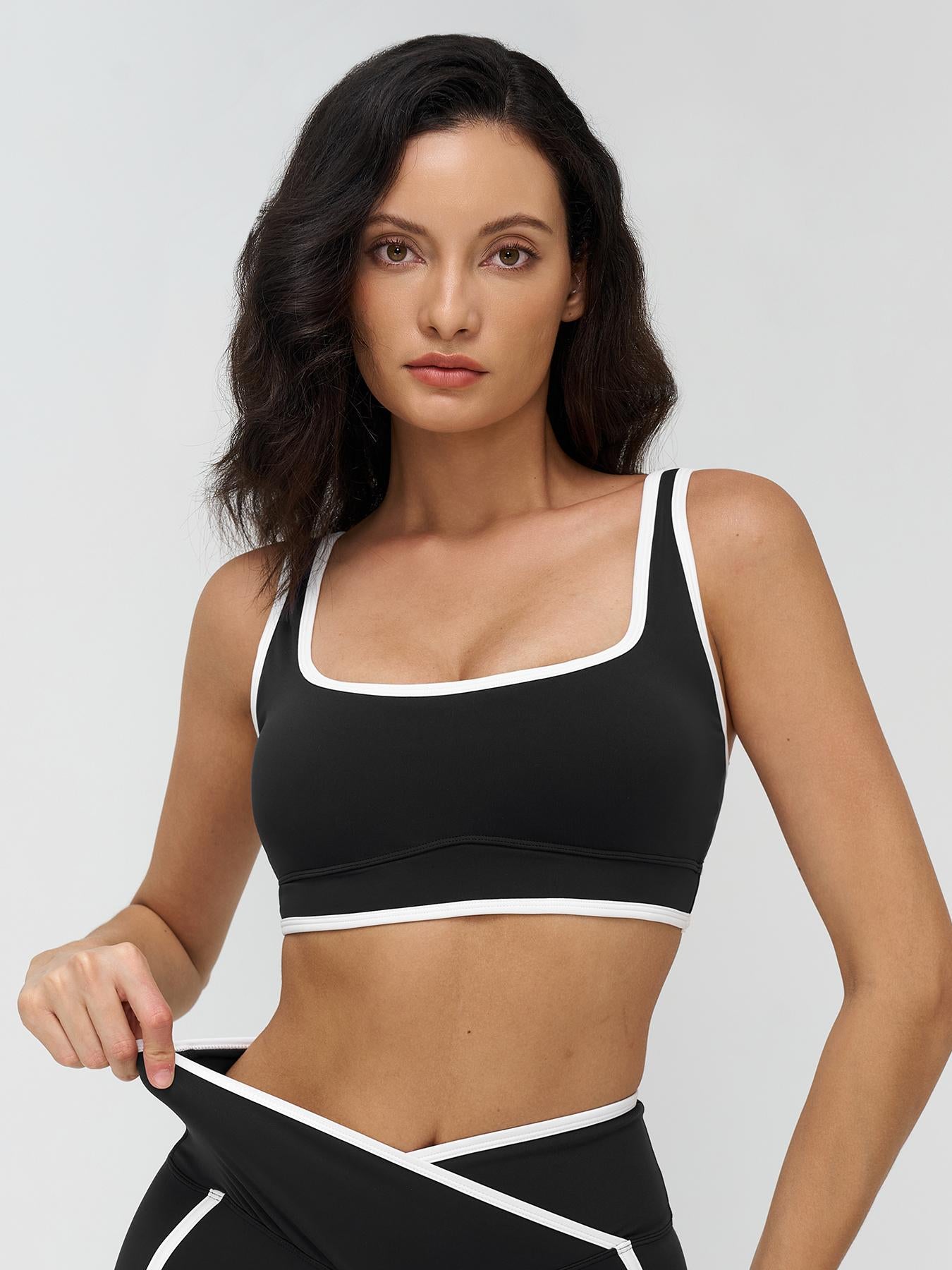 Women's Yoga Bralette, Large Square Neckline - image 14
