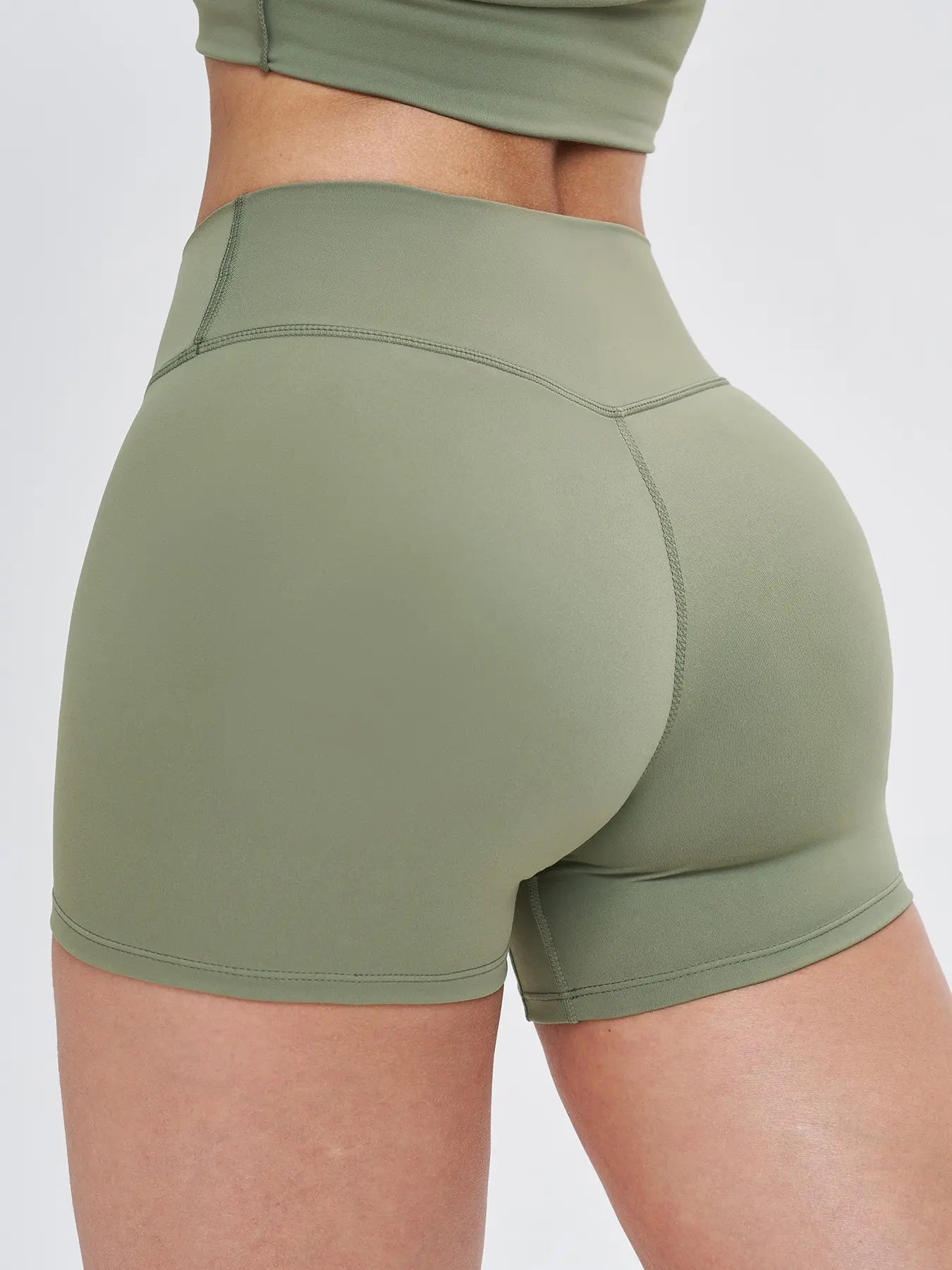 Women's High Waist Yoga Shorts, Tight-Fitting Workout Pants