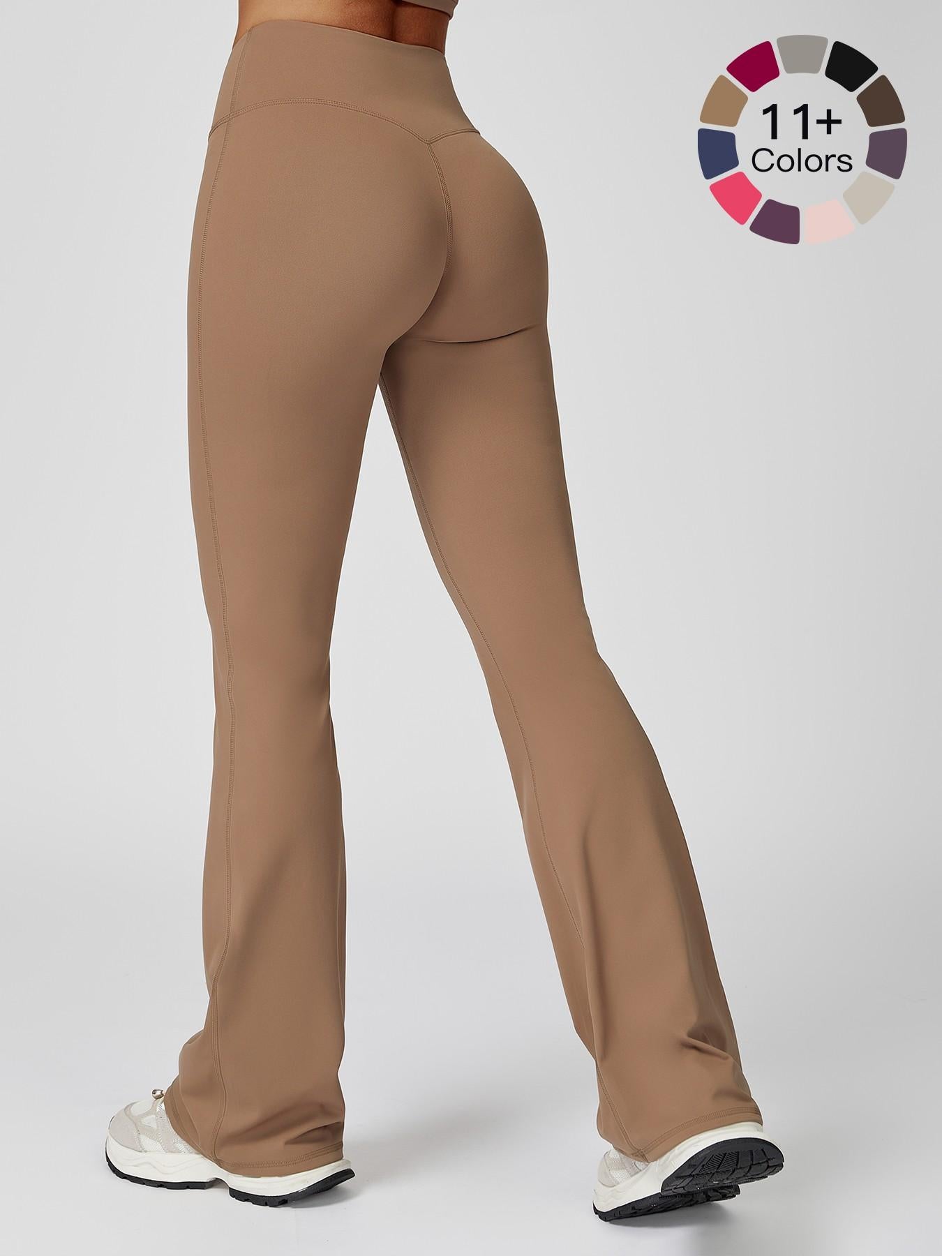 High Waist Yoga Pants, Fitted Wide Leg Bell Bottoms - image 18