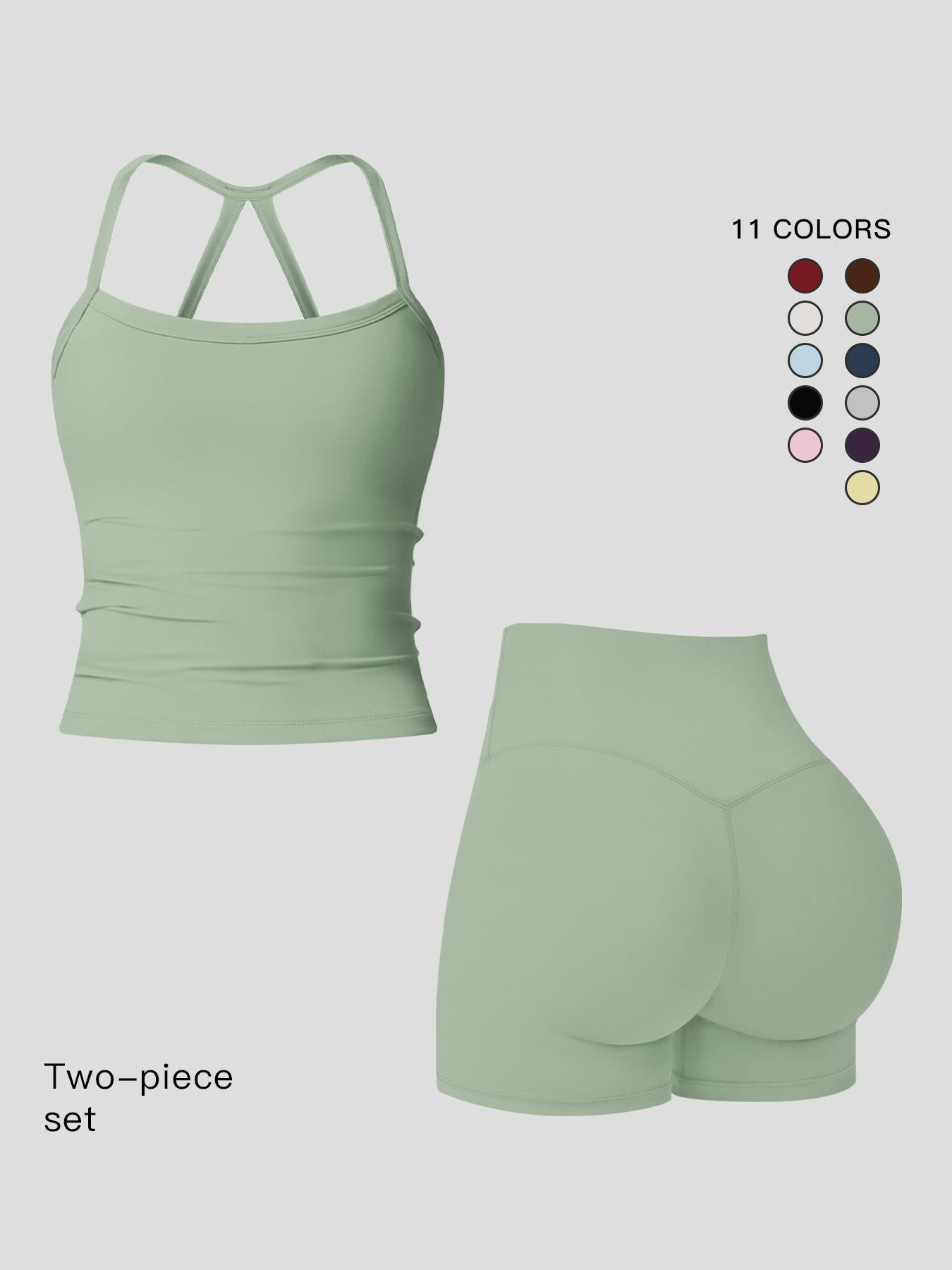 Women's Quick-Dry Yoga Set, Tight-Fitting Fleece Lined Activewear - image 22