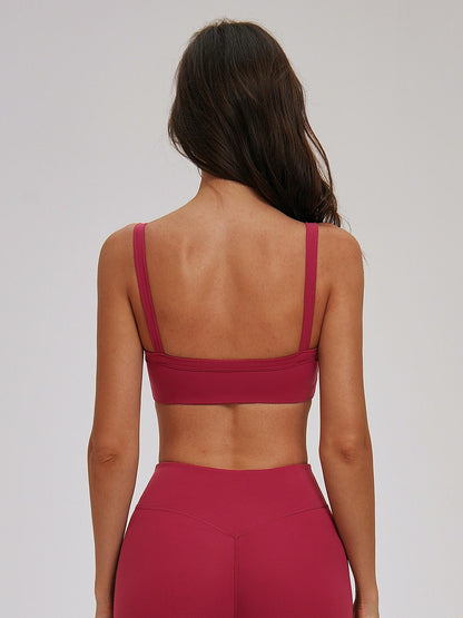 Cross-Border Textured Shoulder Straps Yoga Bra, Strappy Workout Bra - image 13