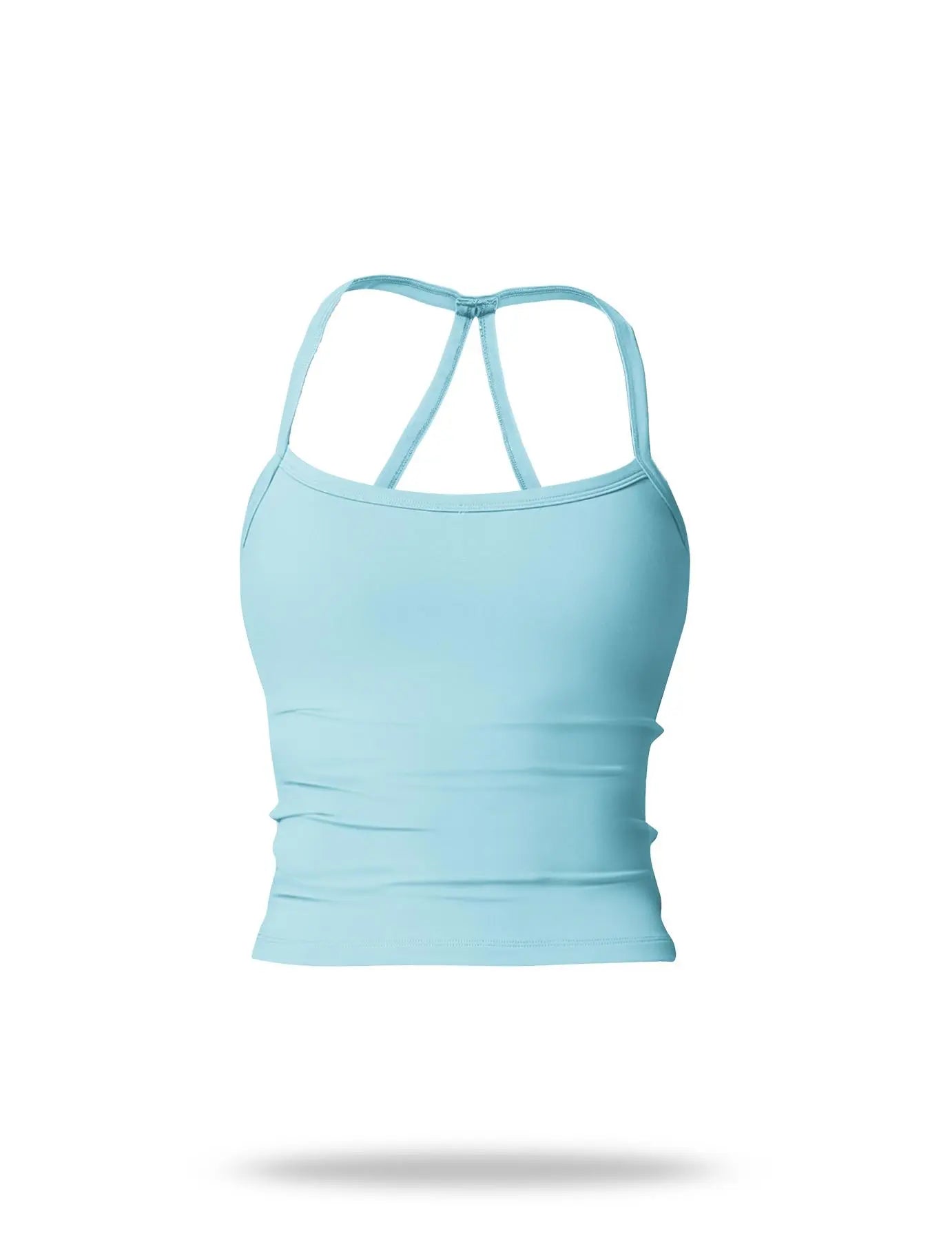Women's Solid Backless Sports Cami Top, Quick Drying Breathable Sports Cami Top - image 3