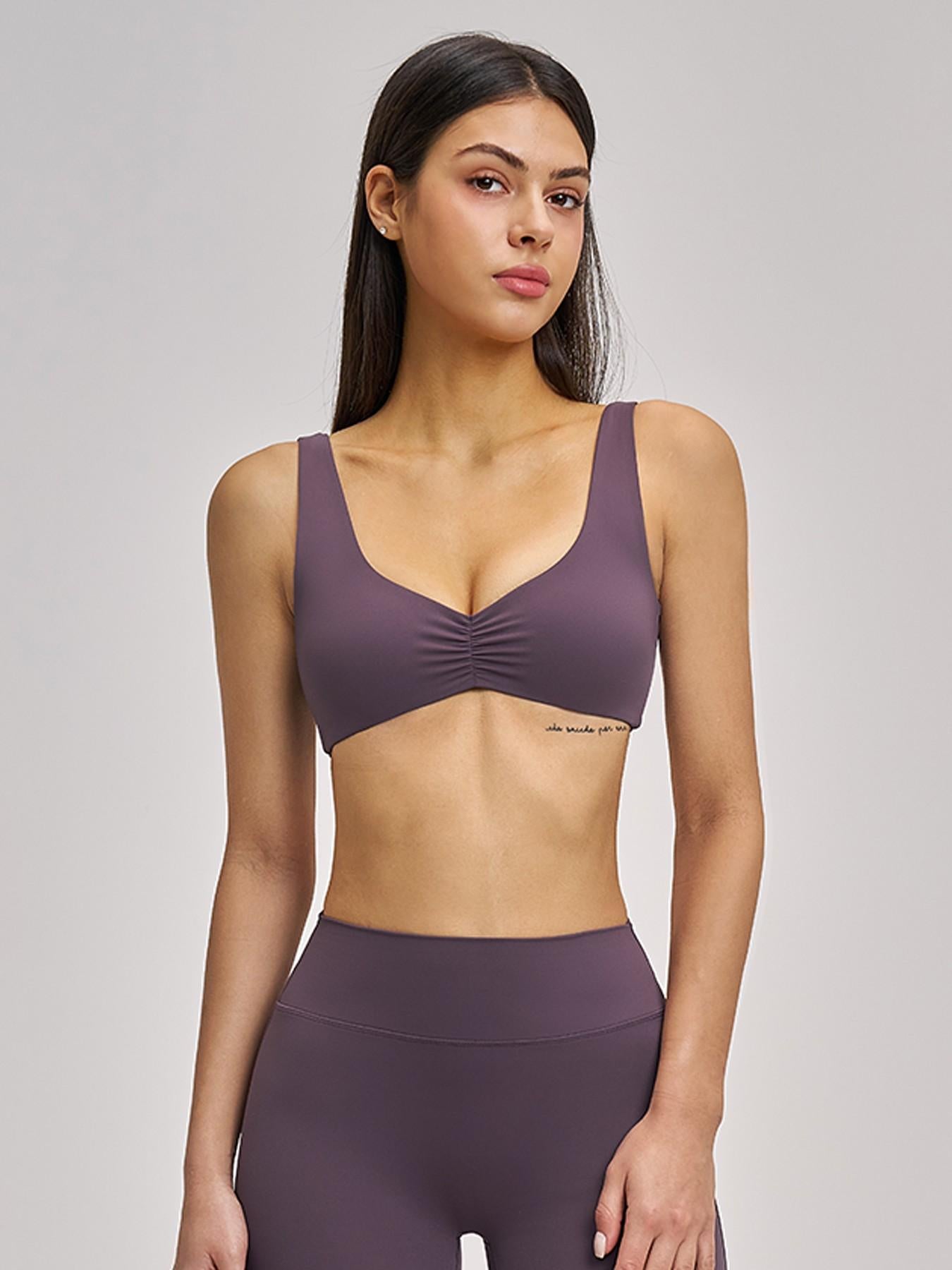 Sexy Backless Yoga Bra, Gathered Sports Running Fitness Underwear - image 10