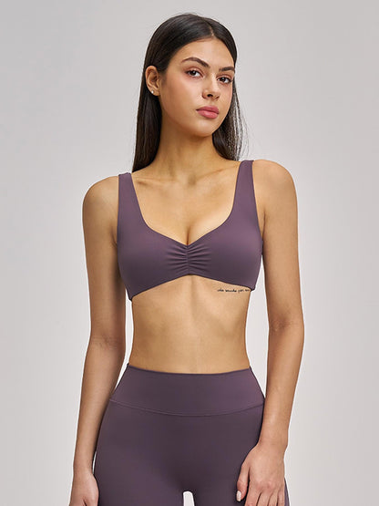 Sexy Backless Yoga Bra, Gathered Sports Running Fitness Underwear - image 10