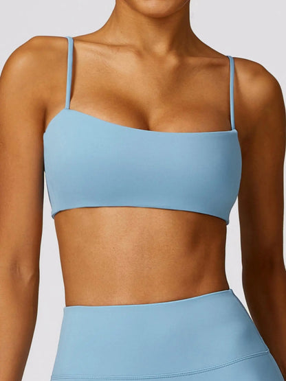 Women's Solid Backless Stretch Sports Bra, Sporty Breathable Comfortable Quick Drying Bra