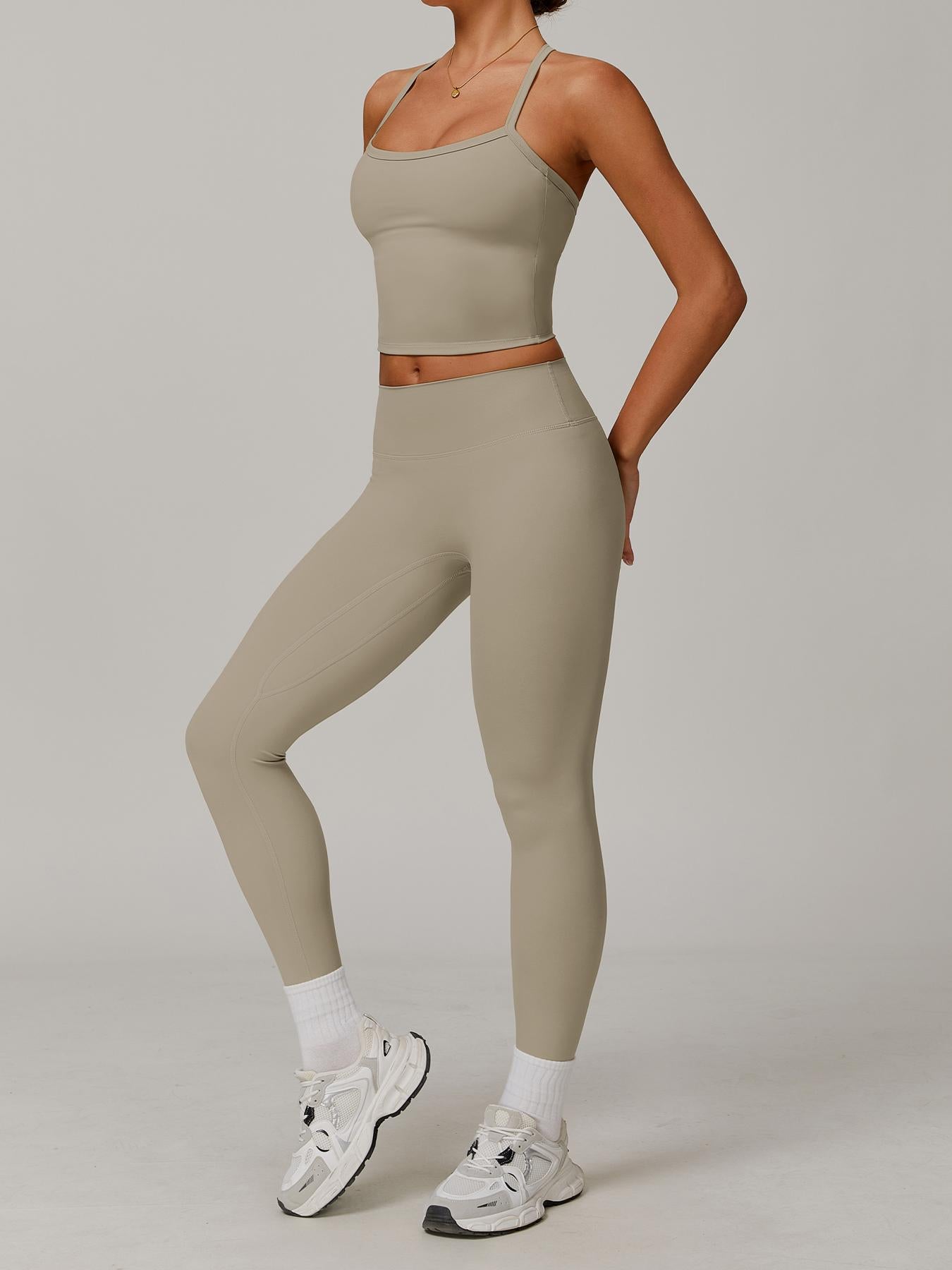 Women's Quick-Dry Yoga Vest Set, Activewear Workout Set - image 12