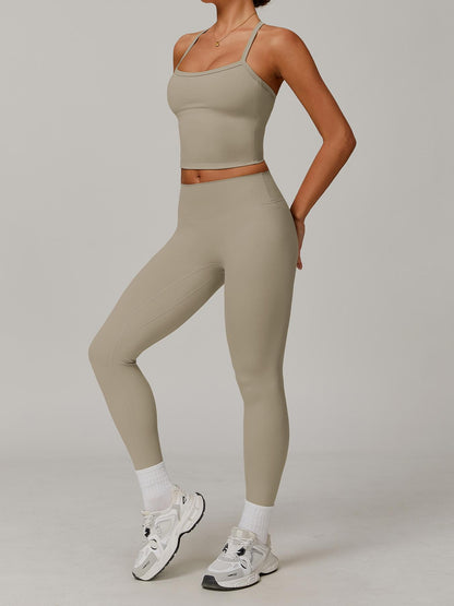 Women's Quick-Dry Yoga Vest Set, Activewear Workout Set - image 12