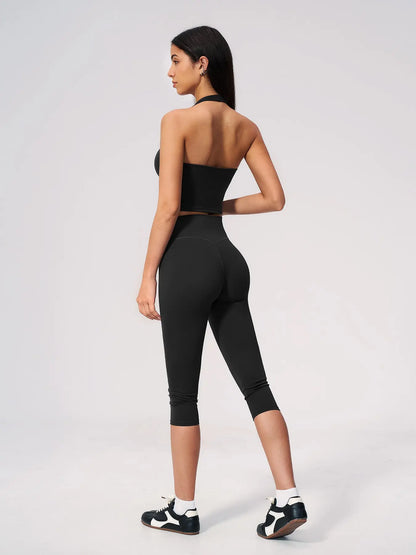 Women's Yoga Set with Quick-Dry High-Waist Butt-Lifting Waist Trainer, Breathable Fitness Outfit - image 9