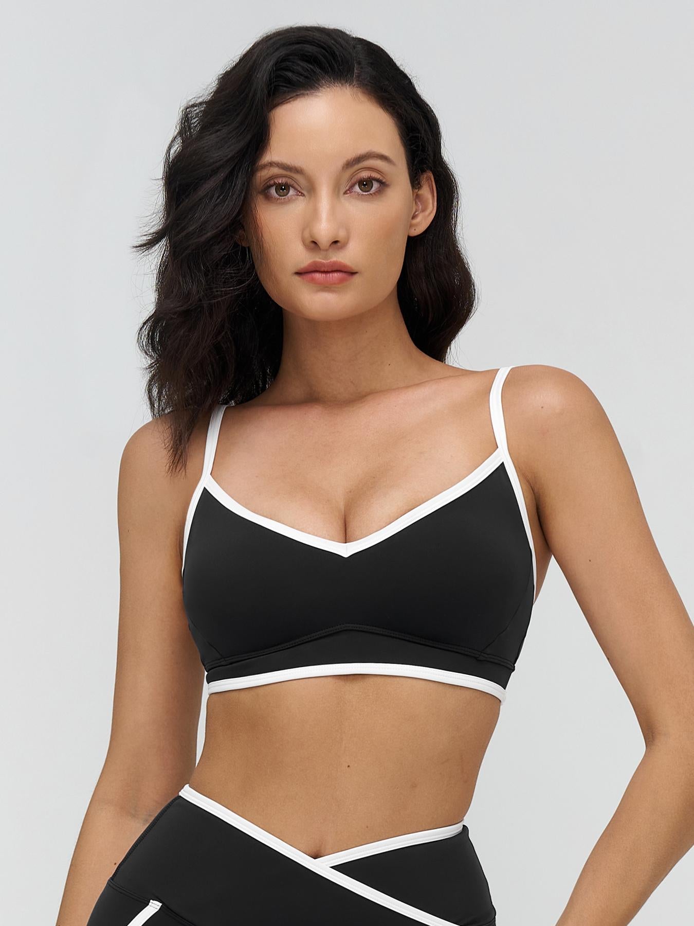 Women's Colorblock Yoga Bralette, Dual Shoulder Straps Design - image 10