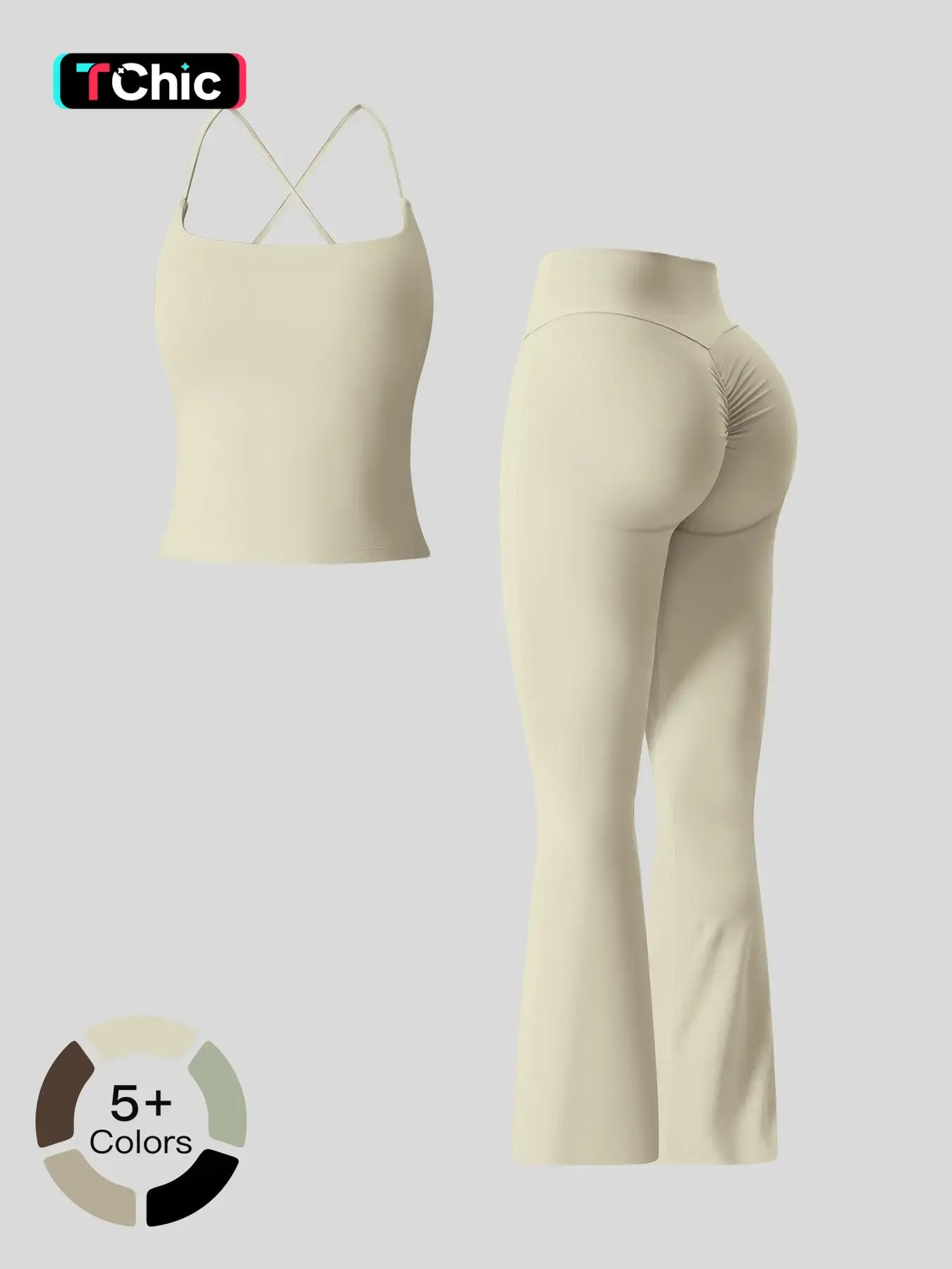 Women's Sportswear Two-Piece Set High-Strength Support Yoga Quick-Dry Form Fitting Activewear…