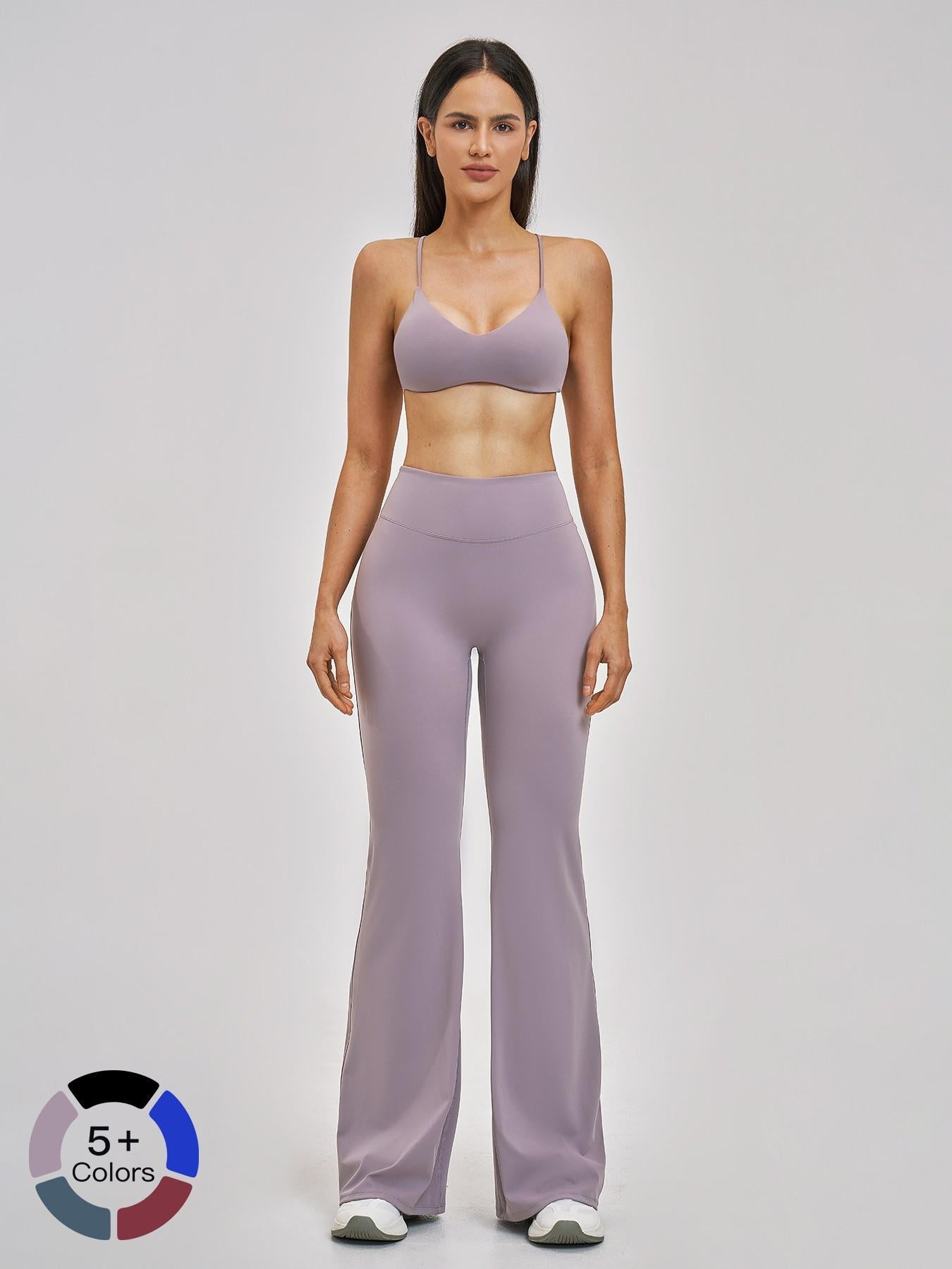 Cross-Border Tight Back Yoga Set, Fleece Fashion Micro Fitness Sports Set - image 22