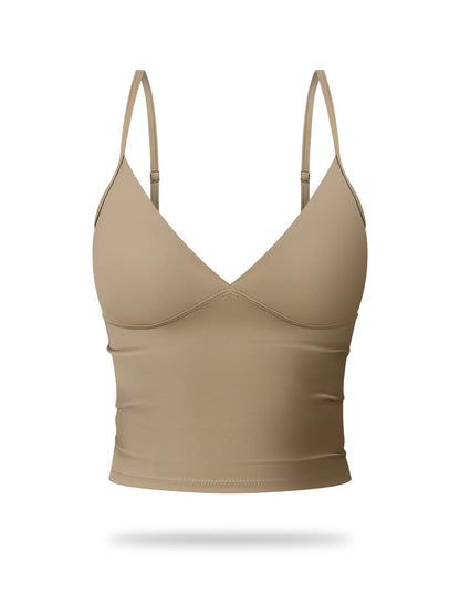 Women's Solid Color Sports Cami Top, Breathable Comfortable Sports Top - image 22