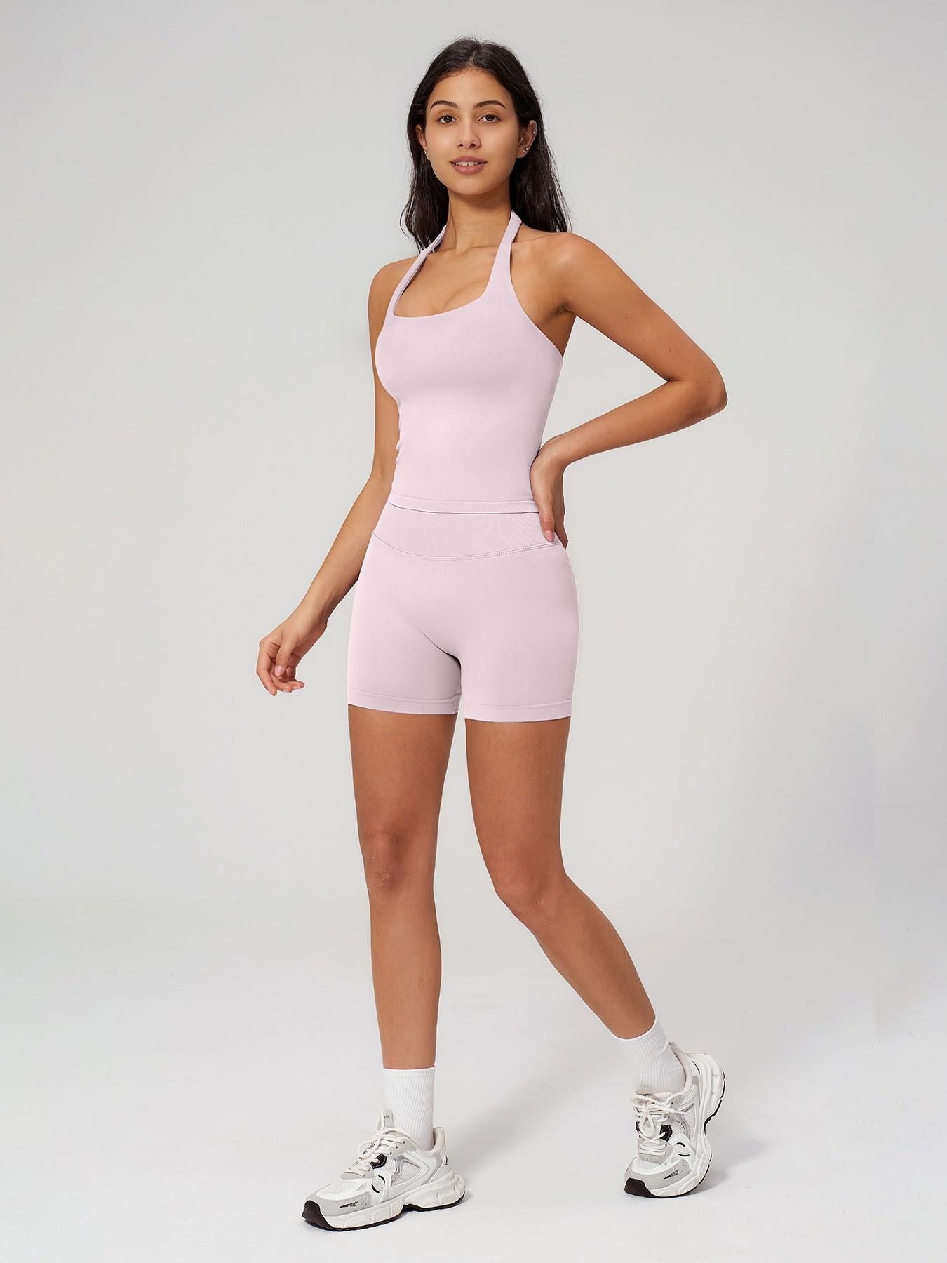 Seamless Yoga Set for Women, Tight Running Quick-Dry Sports Tank Top - image 14