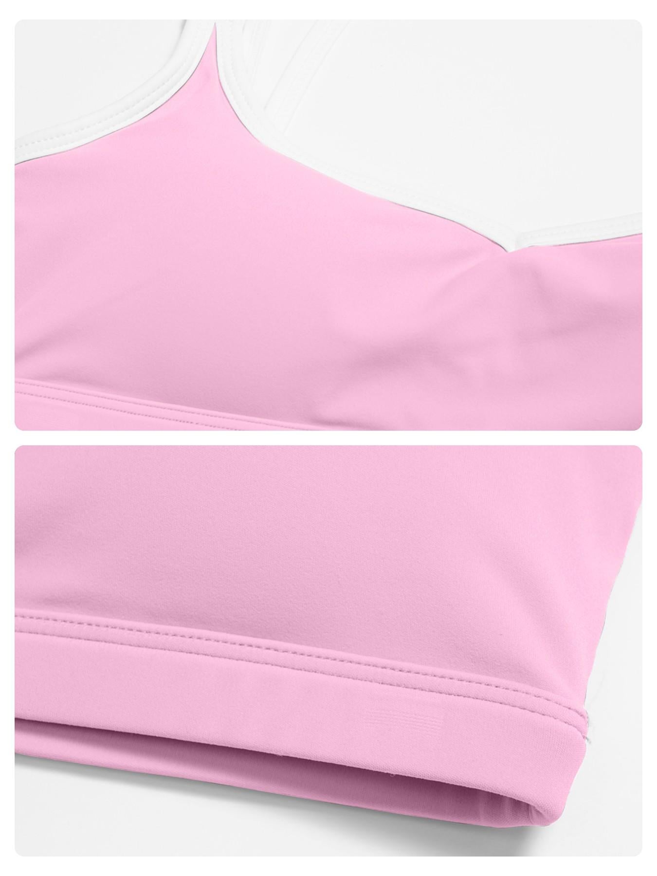 Colorblock Skin-Touch Stretch Sports Bra, Sporty Bra - image 13