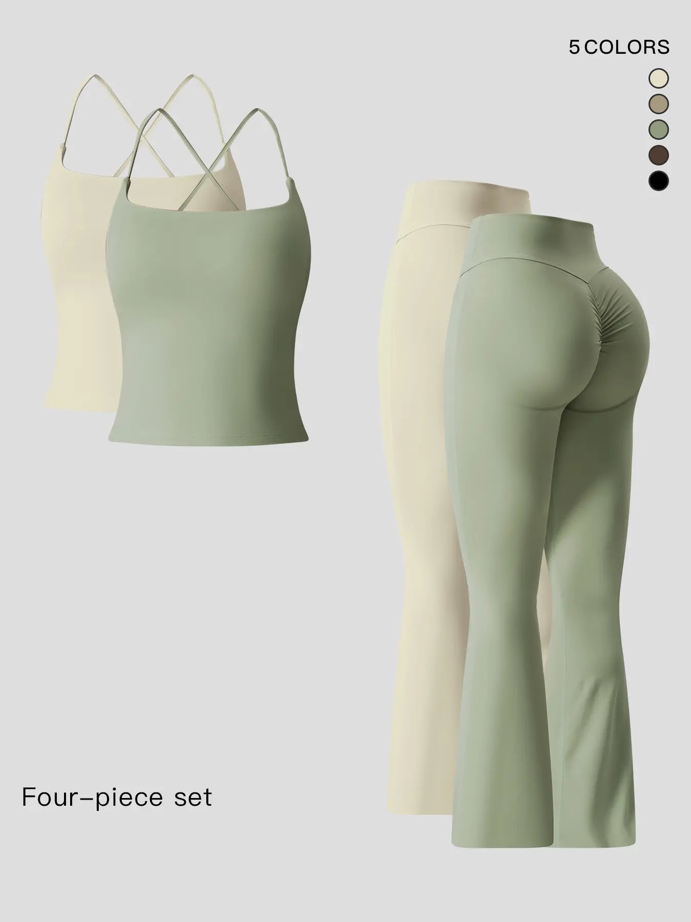 Women's Sportswear Two-Piece Set High-Strength Support Yoga Quick-Dry Form Fitting Activewear… - image 7