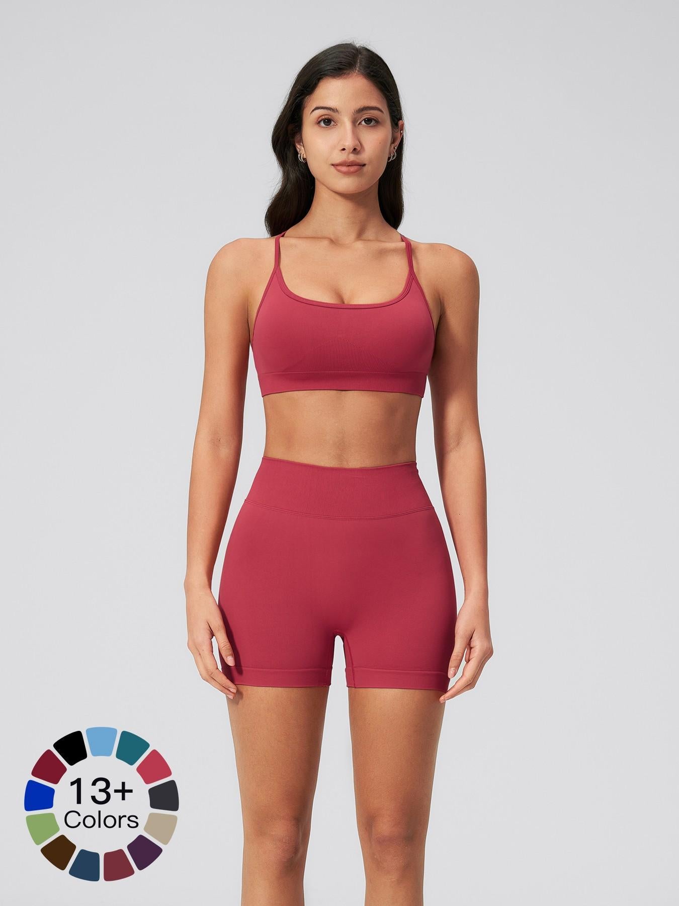 Women's Seamless Backless Yoga Set, Quick-Dry Running Workout Clothes - image 18