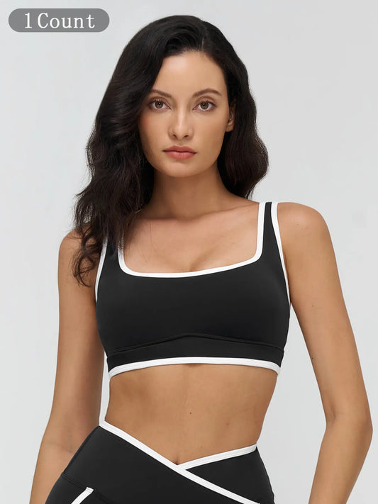 Women's Yoga Bralette, Large Square Neckline