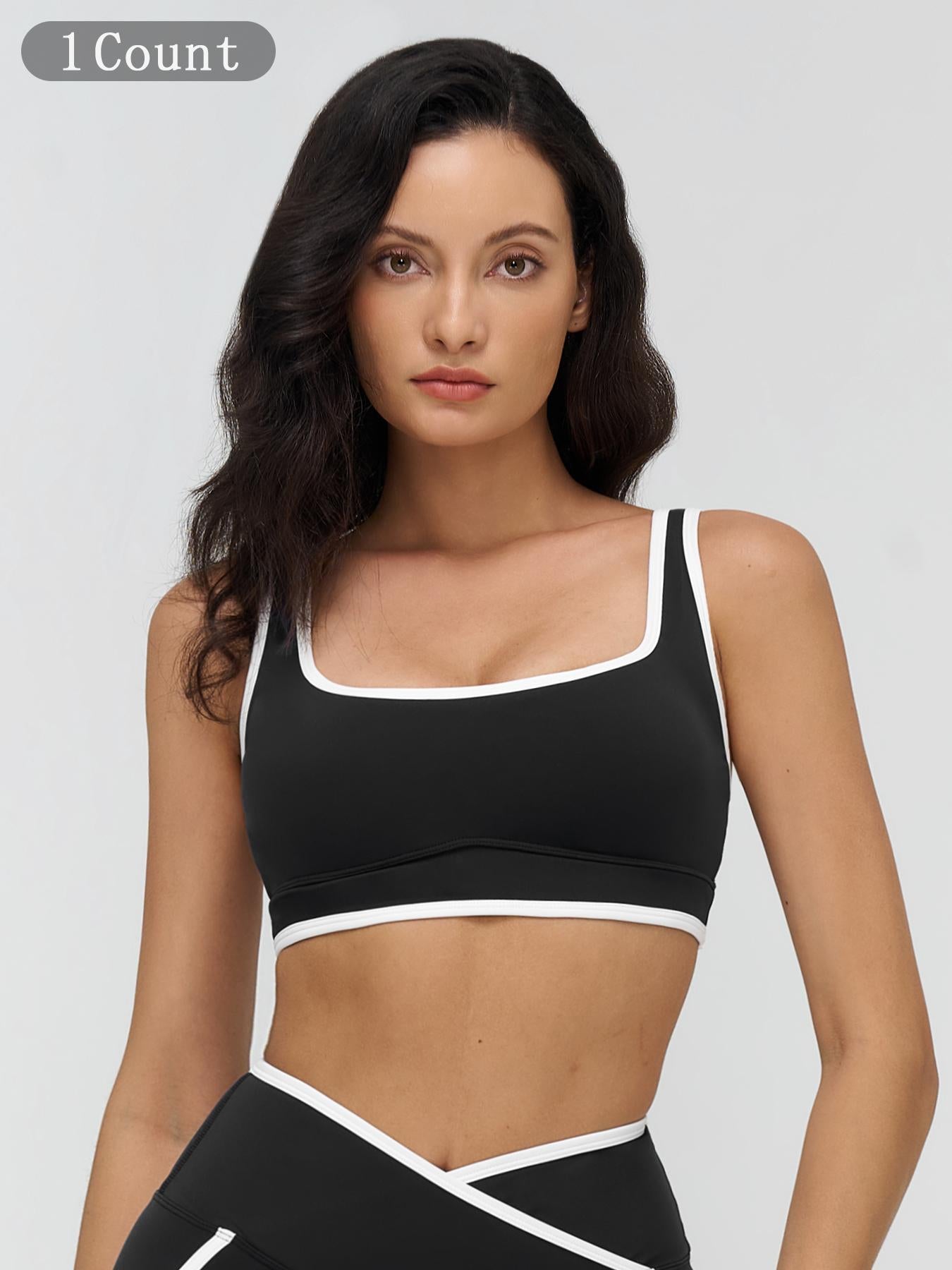 Women's Yoga Bralette, Large Square Neckline - image 9