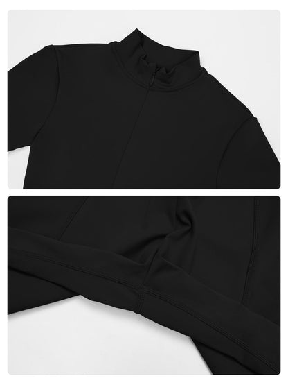 Women's One-Piece Jumpsuit with Stand Collar Zipper Design, Warm Long Sleeve Outdoor Casual Sports… - image 16