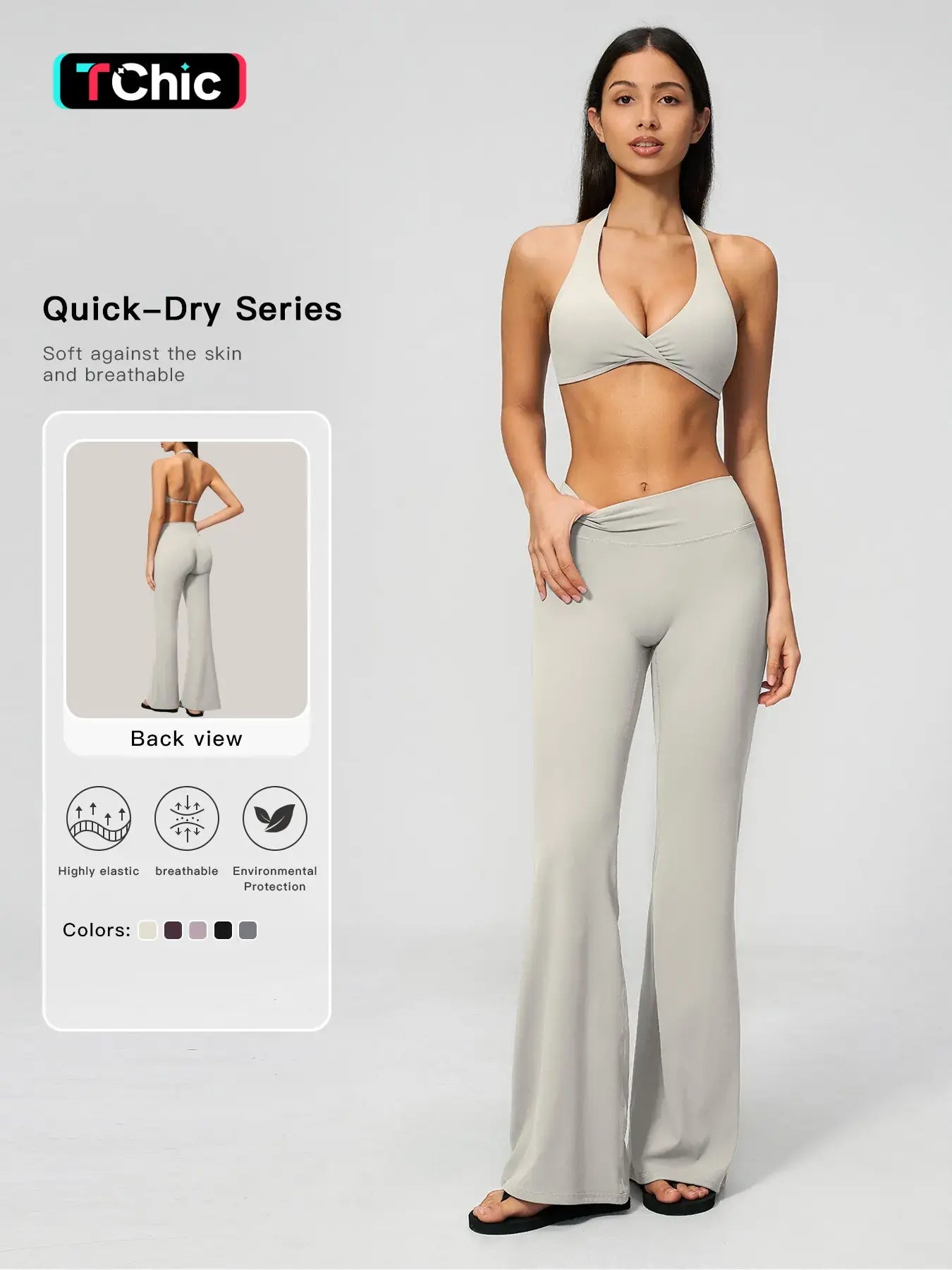 Fleece Yoga Set, Deep V Backless Waist Cinch Tight Butt Lift Fitness Running Sports Set