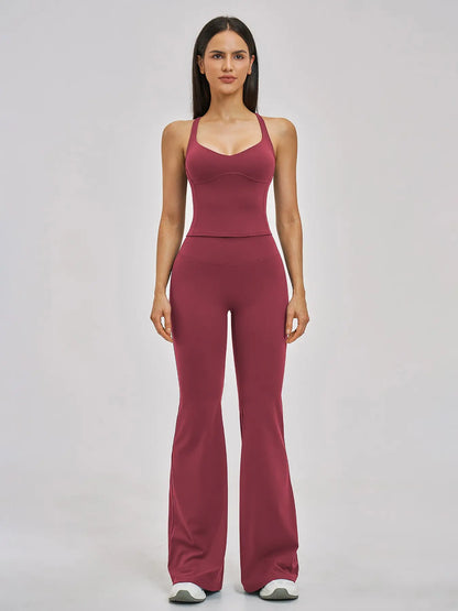Women's Fitted Yoga Set, Cross-Back Design - image 5