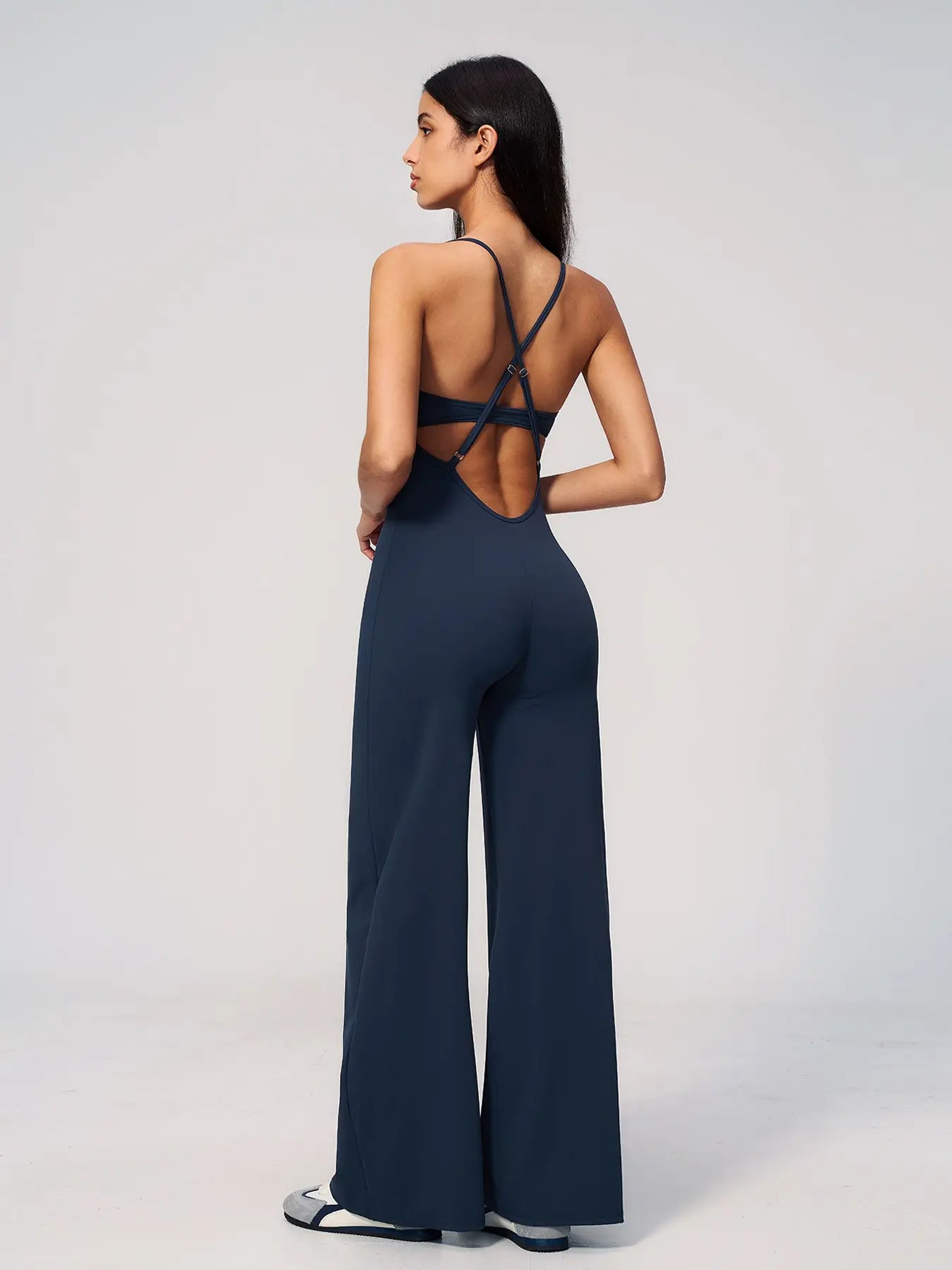 Cross Back Yoga Jumpsuit for Women, Sporty Style - image 9