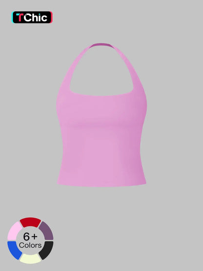 Women's New Halter Yoga Tank Top, Outdoor Square Sport Fitness Tight Quick-Dry Vest