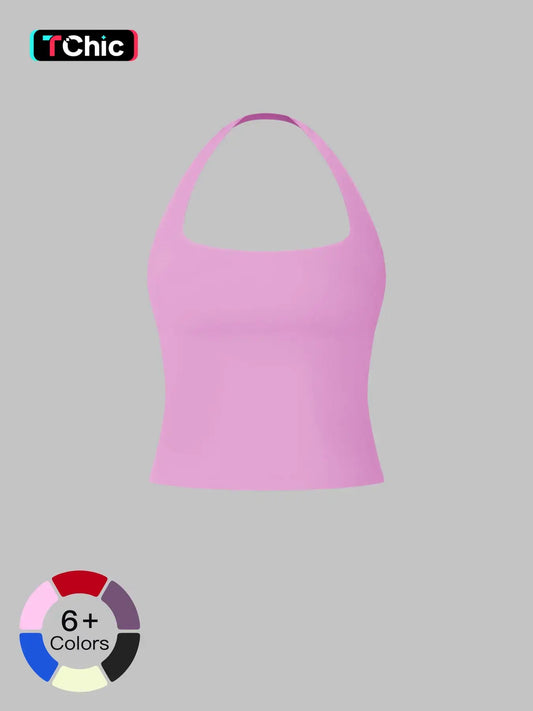 Women's New Halter Yoga Tank Top, Outdoor Square Sport Fitness Tight Quick-Dry Vest