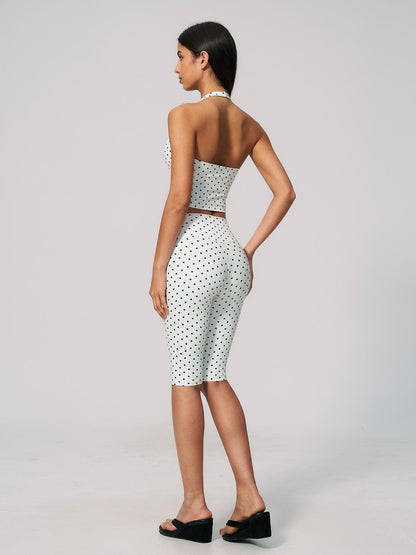 Dot Pattern Yoga Set for Women, Polyester Ammonia Print Deep V High Elastic Fitness Sports Set - image 12