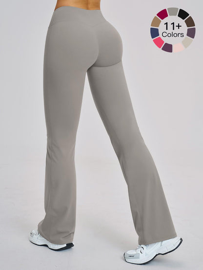 High Waist Yoga Pants, Fitted Wide Leg Bell Bottoms - image 27