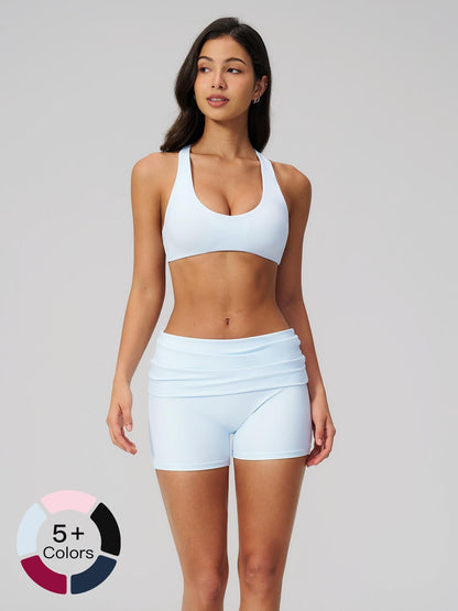 Women's Summer Cross Back Yoga Set, Two-Piece Outdoor Fitness Wear - image 20