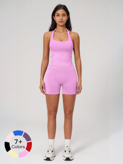 Seamless Yoga Set for Women, Tight Running Quick-Dry Sports Tank Top - image 22