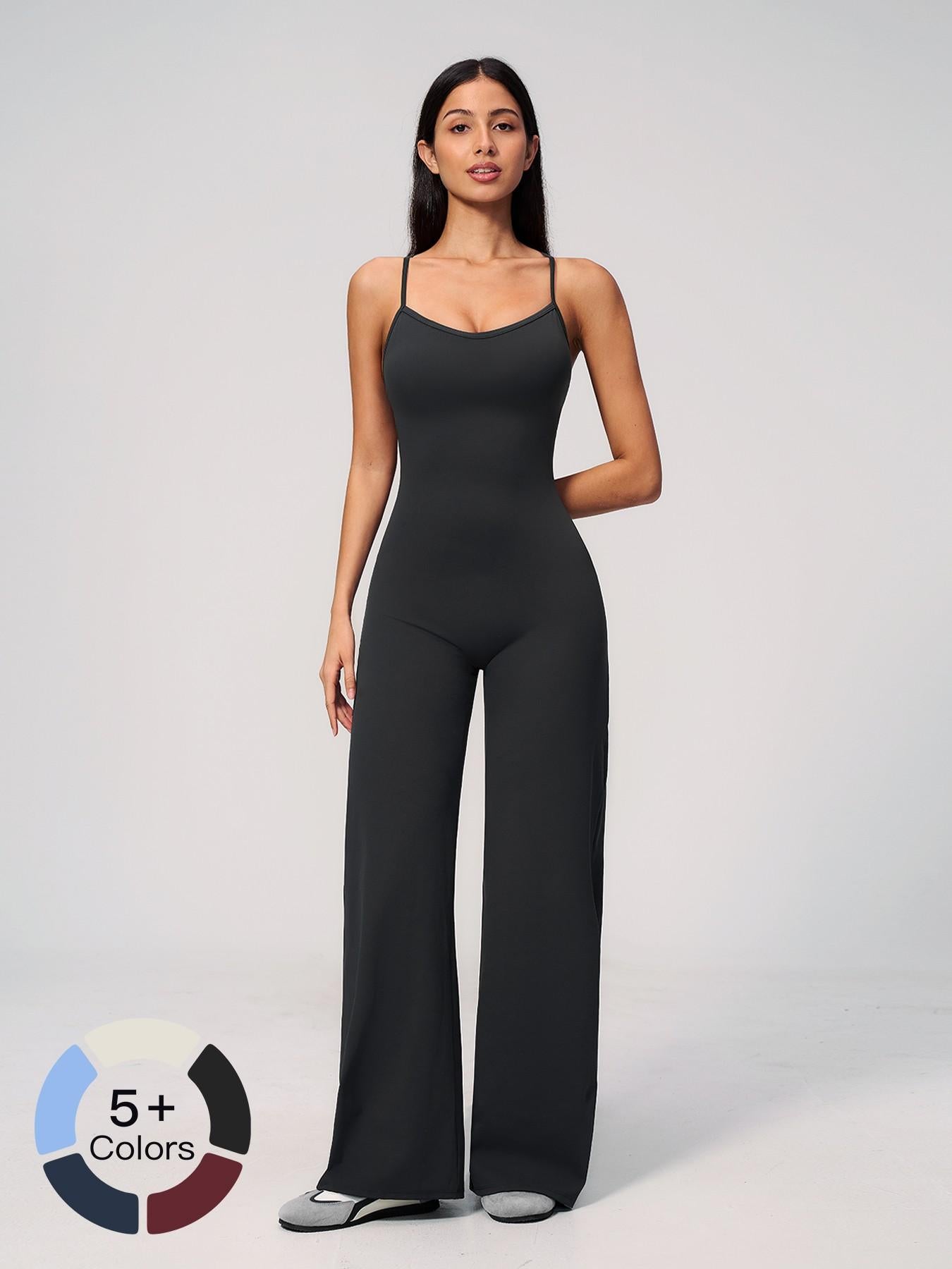 Cross Back Yoga Jumpsuit for Women, Sporty Style - image 19
