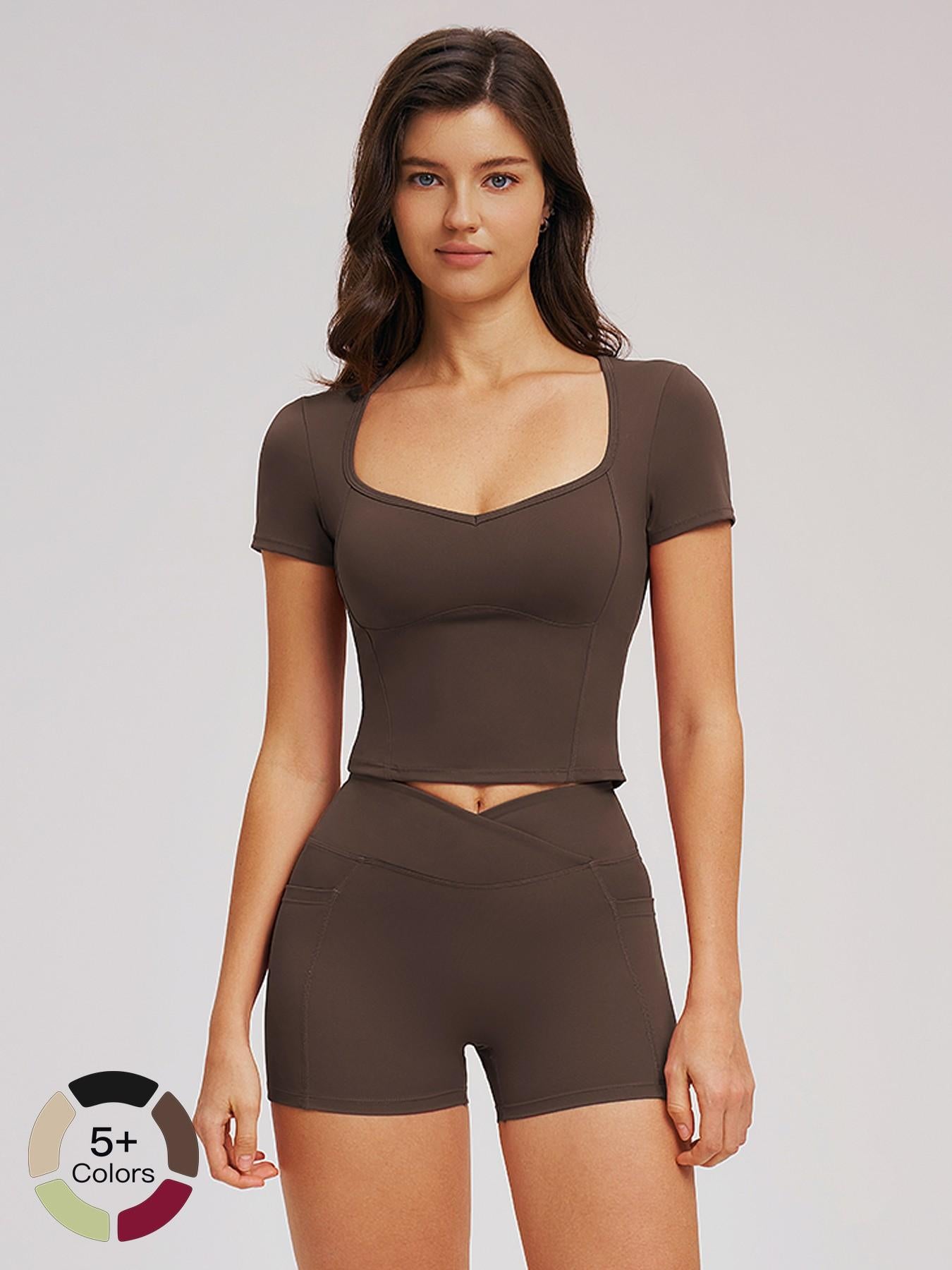 Spring Bare-feel Ultra-thin Sports Set, Tight Fashion Casual Yoga Set - image 20
