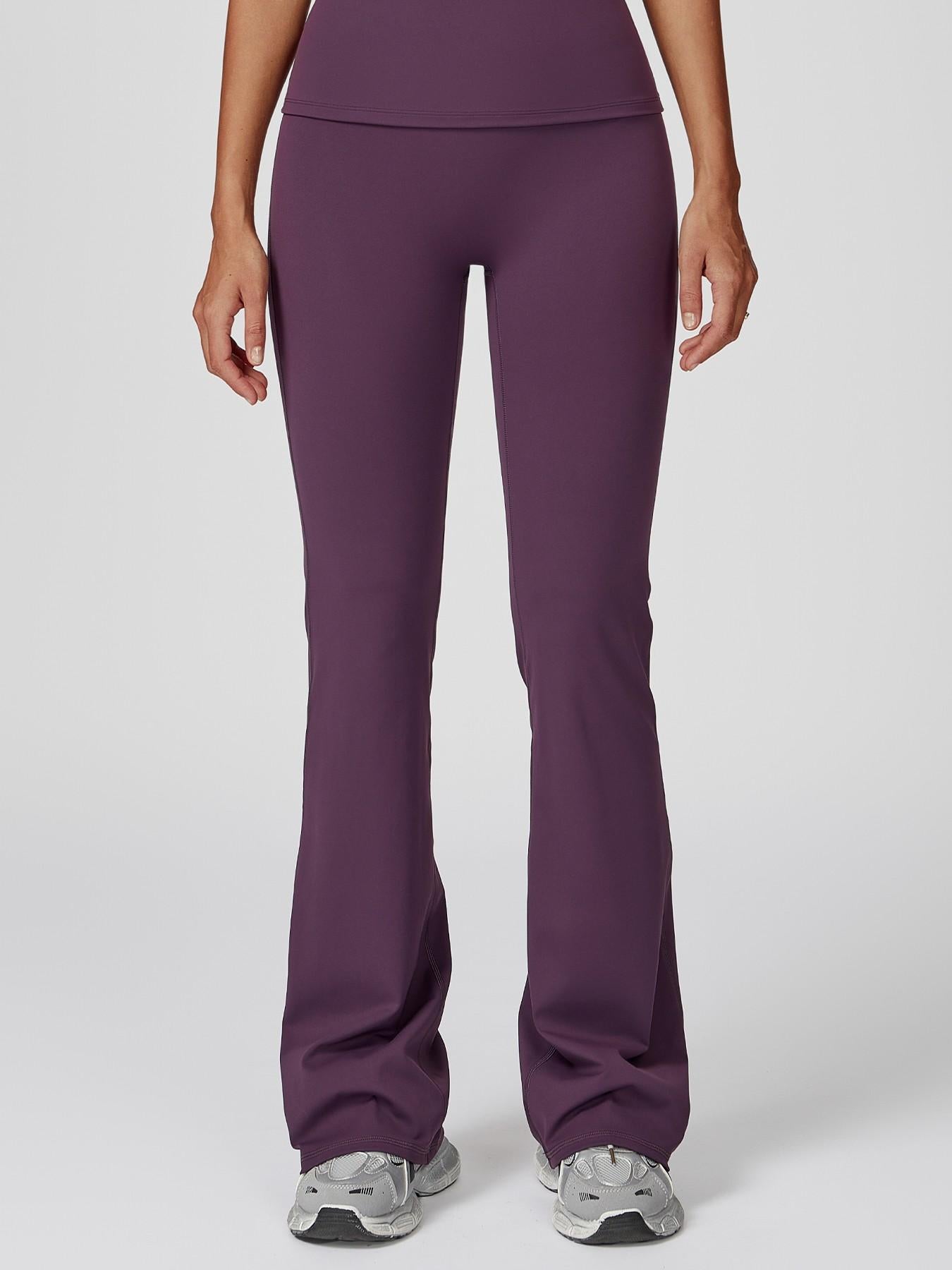 High Waist Yoga Pants, Fitted Wide Leg Bell Bottoms - image 12