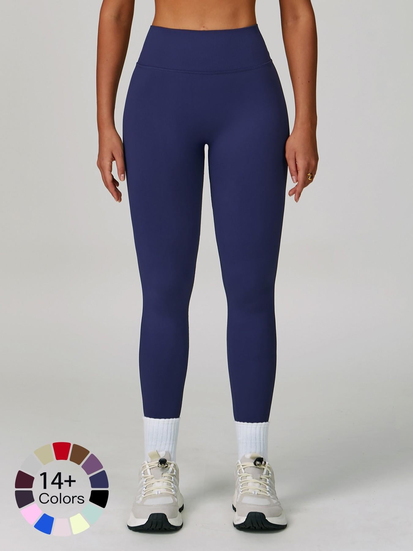 Seamless Peach Butt Yoga Pants, V-Shape Tight Fit Slimming Running Sports Quick-Dry Fitness Long Pants - image 21