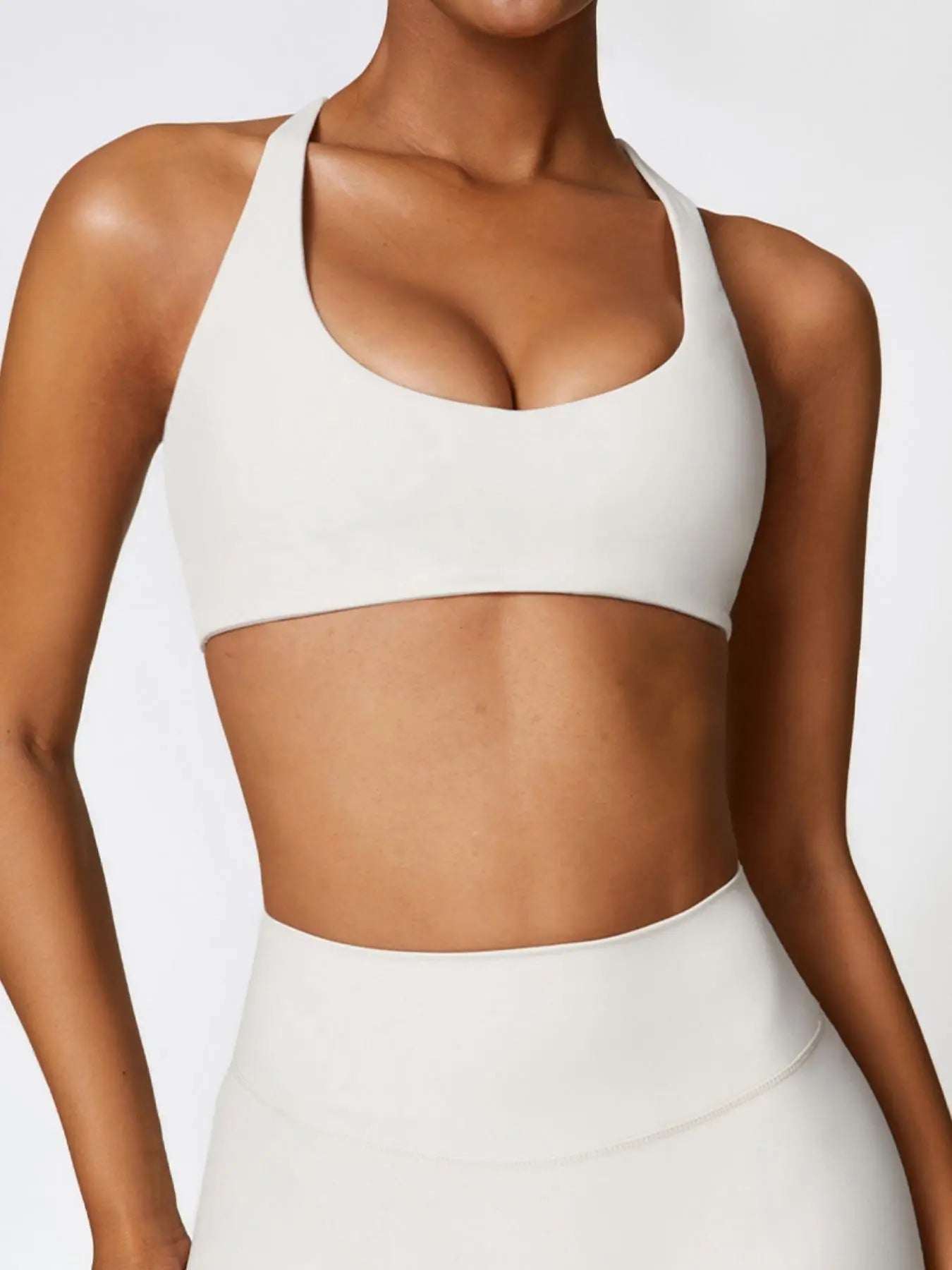 Women's Solid Wireless Sports Bra, Breathable Comfortable Sports Bra