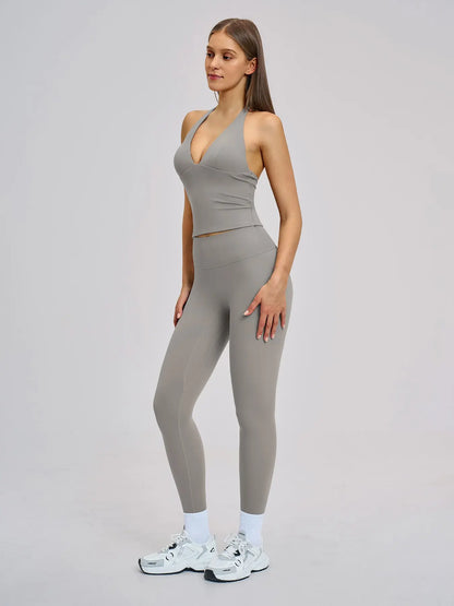 Spring Outdoor Sports Fitness Set, Fleece Tight Yoga - image 4