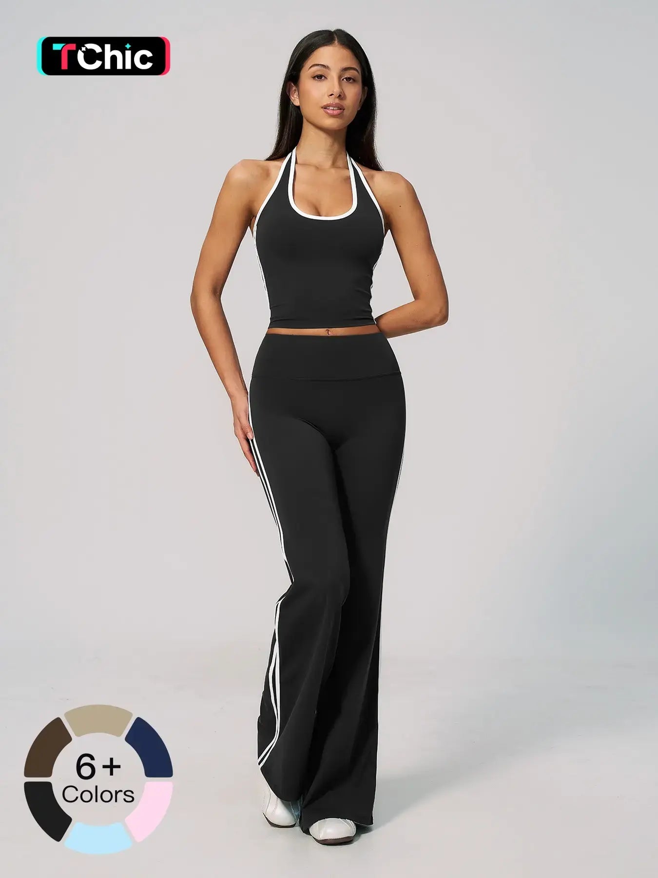Bare Feel Sport Set, Colorblock High Waist Shaping Comfortable Outerwear