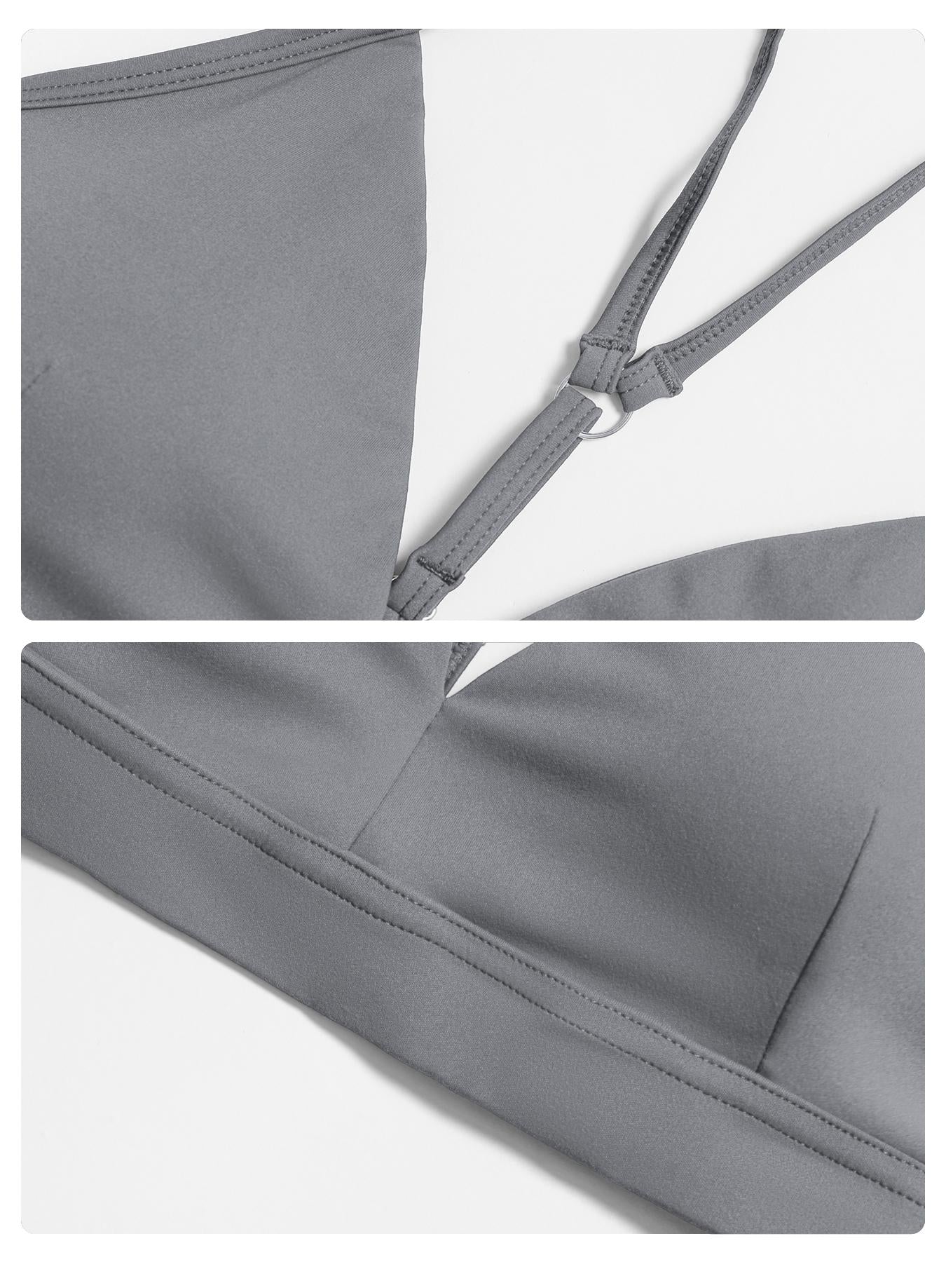 Women's V-Neck Yoga Bra, Y-Type Backless Design - image 15