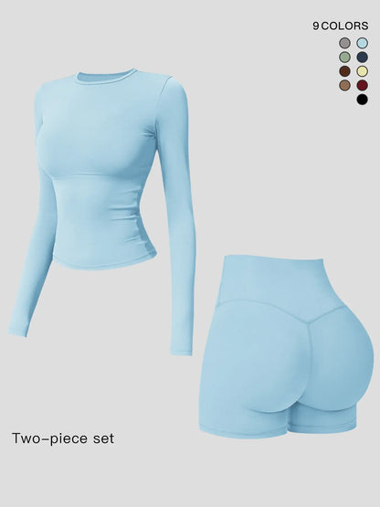 Women's Long Sleeve Co Ord Sets, Quick-Dry Fitness